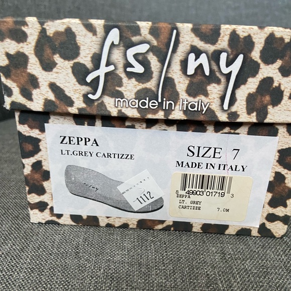 French Sole fs/ny Zeppa Leather Wedge in Light Grey Cartizze 7 - Picture 8 of 8